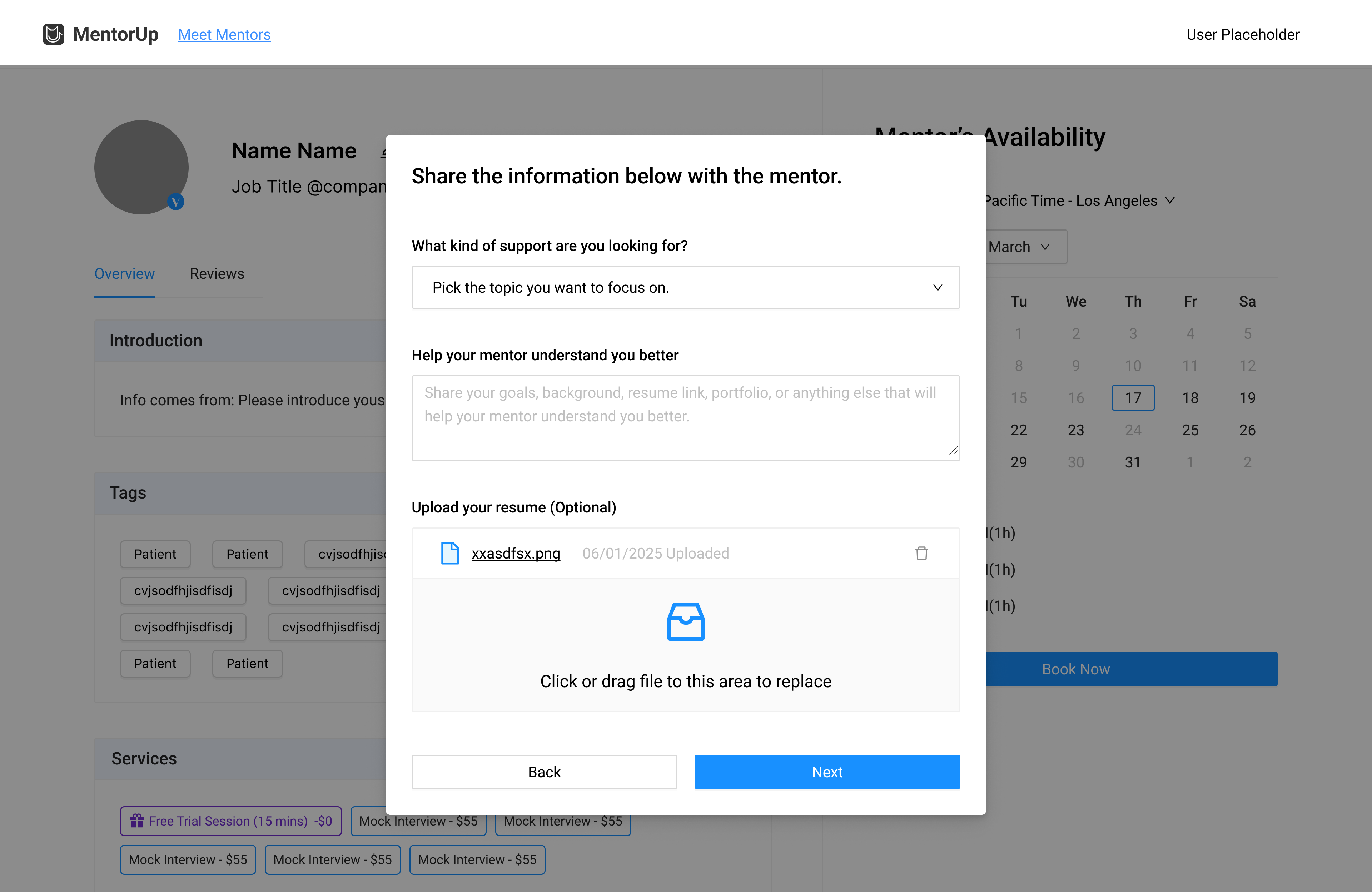 Booking confirmation flow
