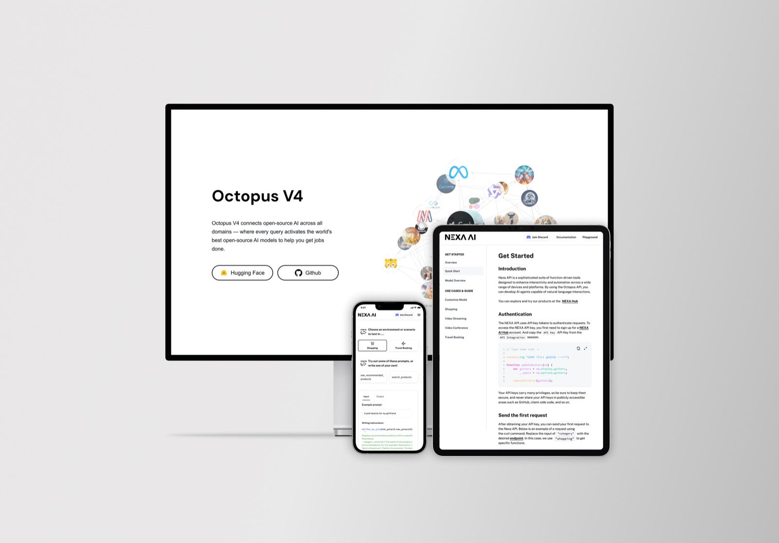 Octopus AI · marketing site, documentation, and mobile playground